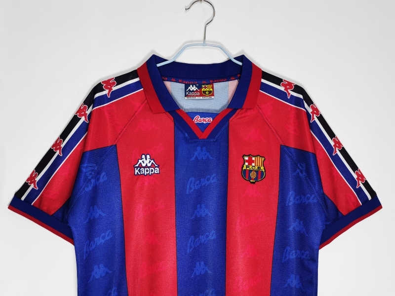 Retro 1995/97 Barcelona Home Soccer Jersey