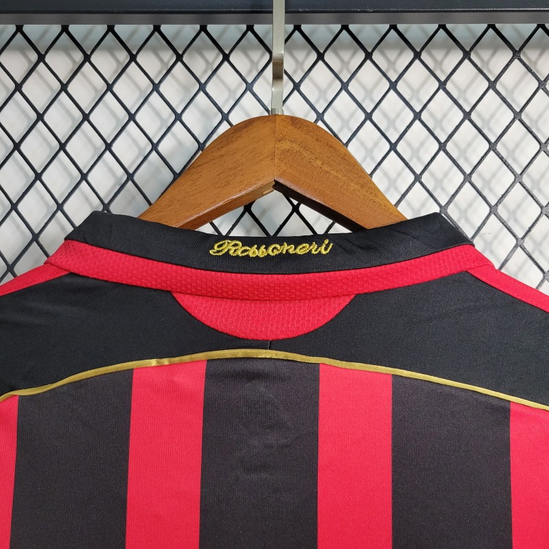 Retro Long Sleeve 2006-07 AC Milan Home Jersey