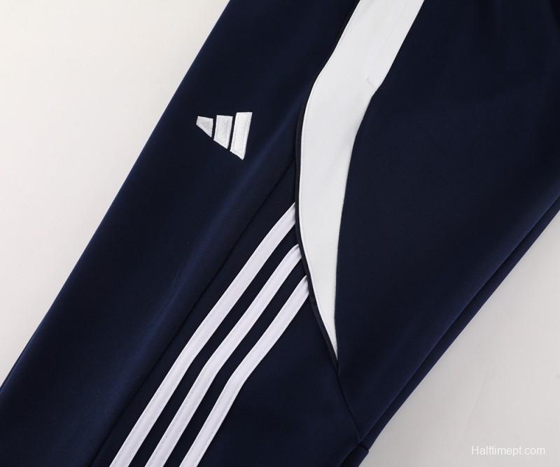 2024 Adidas Blue Half Zipper Jacket+Pants