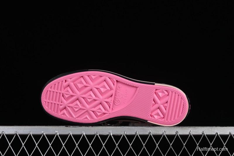 Converse Chuck 70s Low-Top Casual Sneakers with Black-Pink Chain Design - A09542C