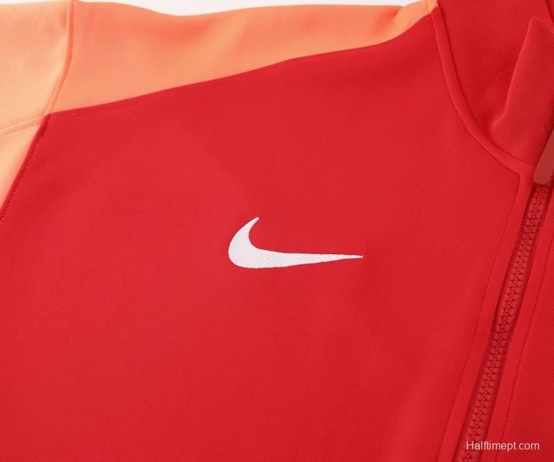 24/25 Nike Orange/Red Full Zipper Jacket +Long Pants