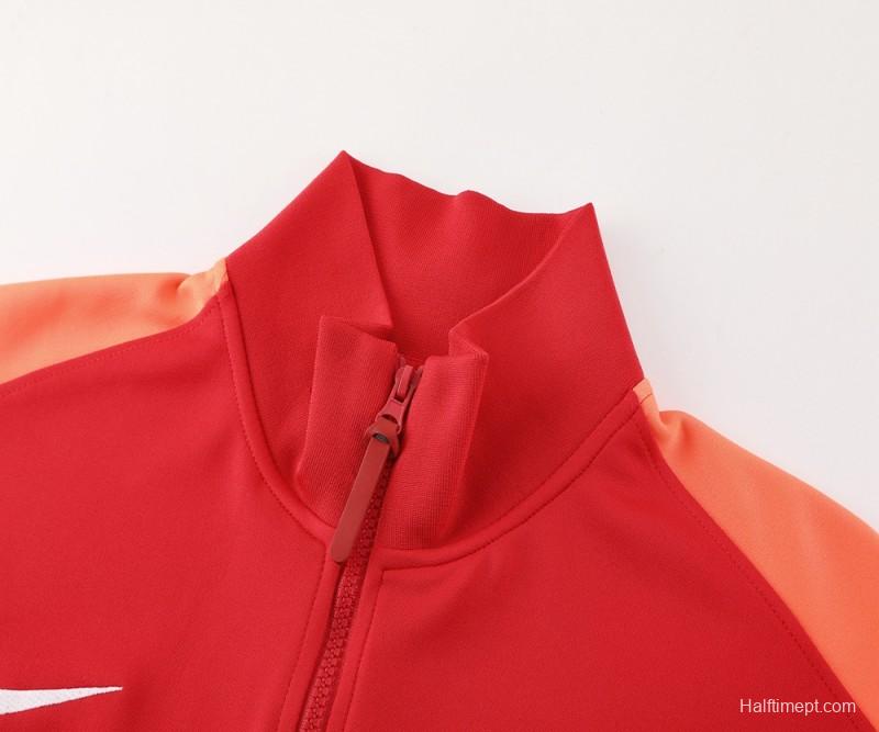 24/25 Nike Orange/Red Full Zipper Jacket +Long Pants