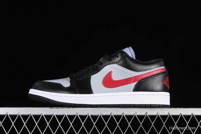 Nike Air Jordan 1 Low AJ1 Black Grey Red Hook Low-Top Culture Basketball Shoes - DC0774-062