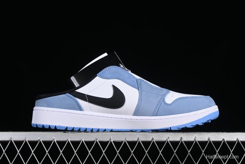 Nike Air Jordan 1 Mule Golf Shoes with University Blue Colorway - FJ1214-400