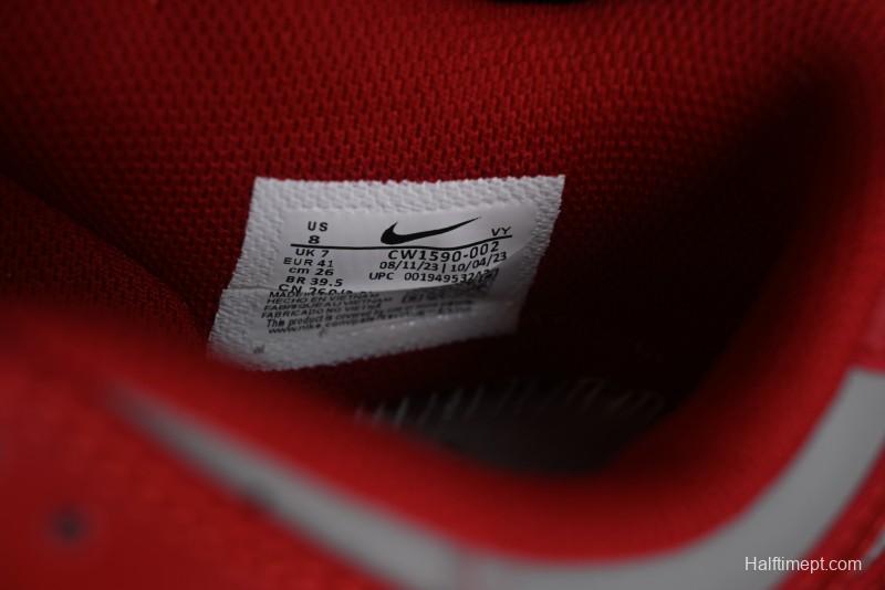 Nike SB Dunk Low Grey Red Colorway Low-Top Casual Skateboarding Shoes - CW1590-0002