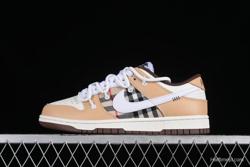 Nike Dunk Low Plaid Variation Retro SB Lace-Up Low-Top Casual Sneakers - DD1503-124