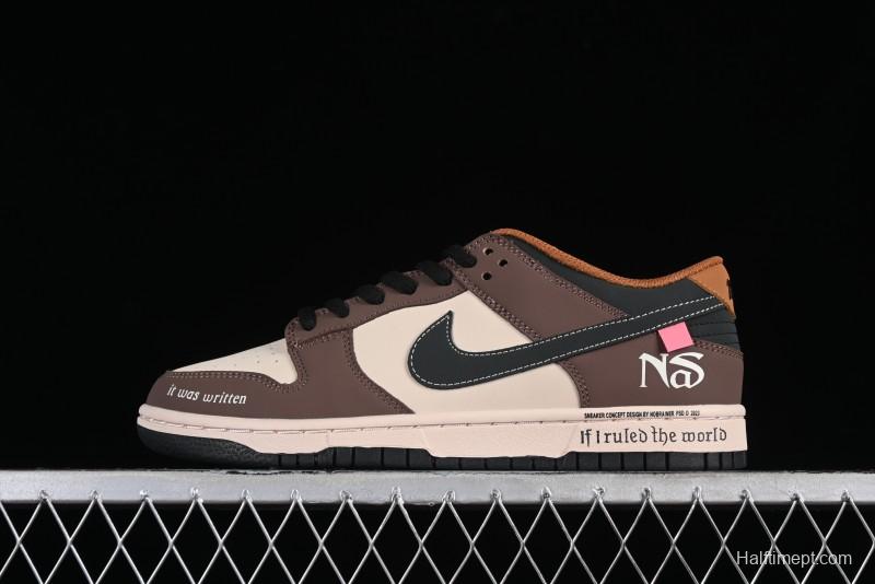 Nike SB Dunk Low Casual Skateboarding Shoes in Black/Brown - MU0232-370