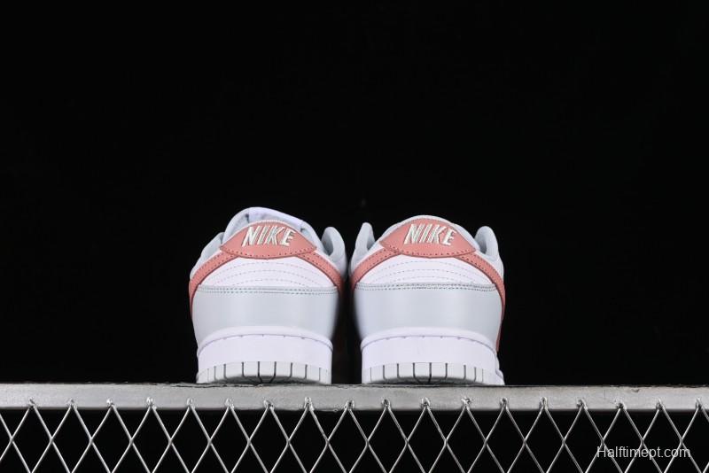 Nike SB Dunk Low White Grey Pink Skateboarding Shoes - HF0730-160