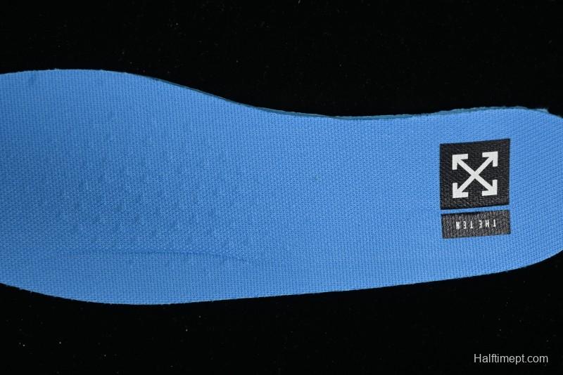 Nike Off White x Air Force 1 Low OW Collaboration Transparent Blue Casual Sneakers - AO4606-400