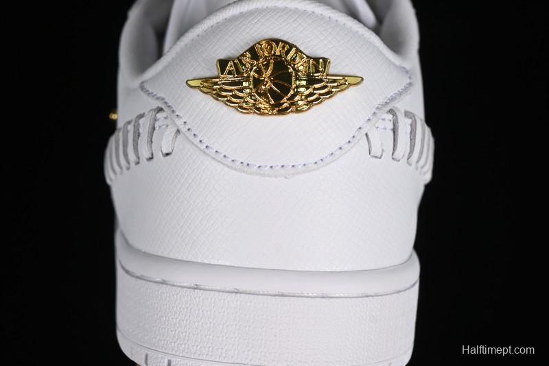 Nike Air Jordan 1 Low Method of Make Casual Sneakers in White Gold - FN5032-100