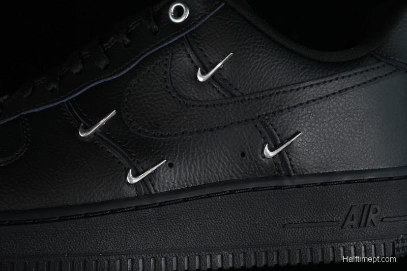 Nike Air Force 1 '07 Low Silver Swoosh Casual Sneakers - HQ1180-001