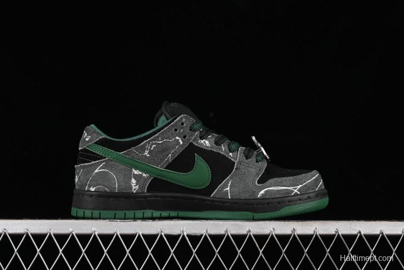 Nike There Skateboards x Nike SB Dunk Low Graffiti Art Style Collaboration SB Low Top Casual Skate Shoes - HF7743-001