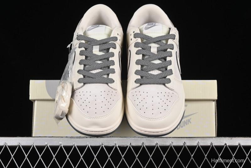 Nike SB Dunk Low The North Face Collaboration - Cement Grey Pig Anniversary High-End Custom Low-Top Casual Skate Shoes - XX2025-326