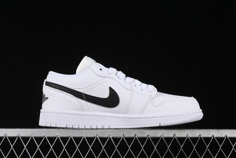 Nike Air Jordan 1 AJ1 Dior Collaboration - White Black Custom Low Top Retro Basketball Shoes - LJ6688-010