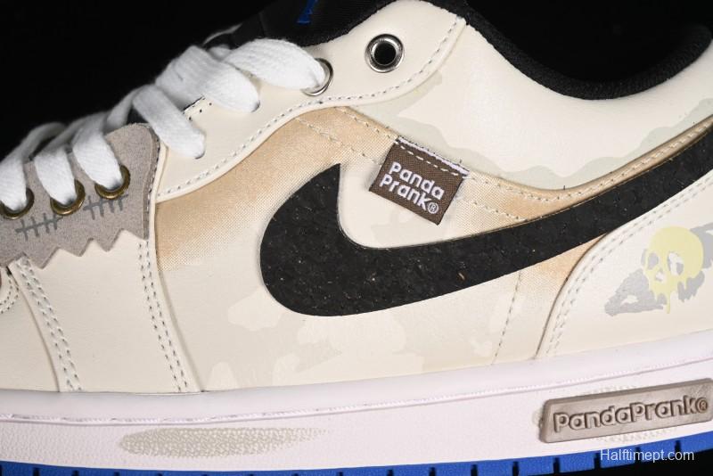 Nike Air Jordan 1 Low Retro Basketball Shoes Panda Mischief Pioneer Rider - 553560-140