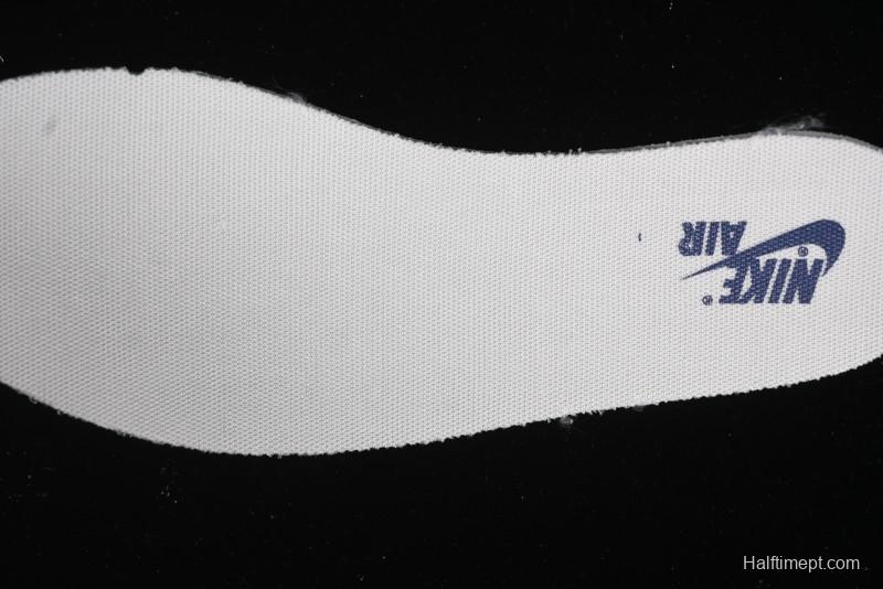 Nike Travis Scott x Fragment Design x Air Jordan 1 Low OG SP AJ1 Gucci Collaboration - Silver Logo Blue Swoosh Low Top Casual Sneakers - XY2688-118