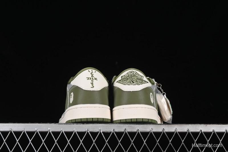 Nike Travis Scott x Fragment Design x Air Jordan 1 Low OG SP AJ1 Bape Collaboration - BB6511-621