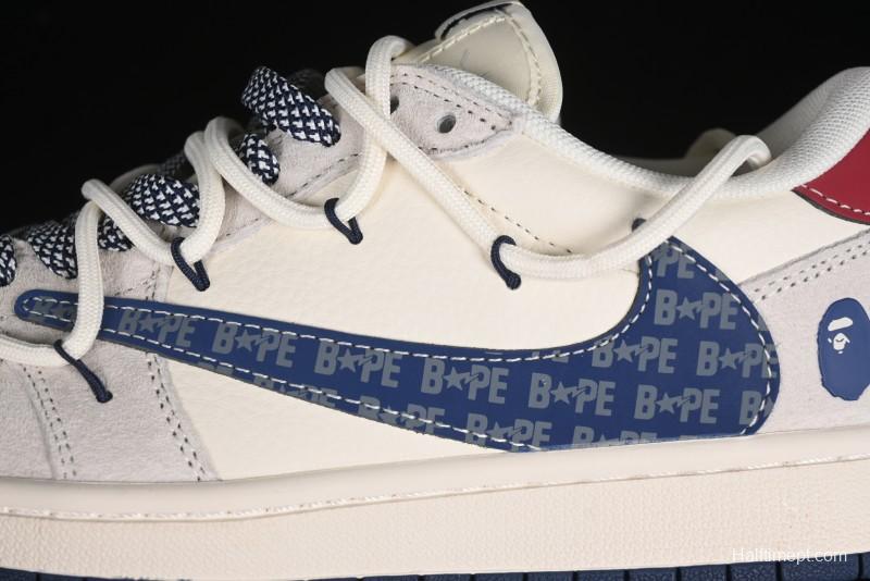 Nike Travis Scott x Fragment Design x Air Jordan 1 Low OG SP AJ1 Bape Collaboration - SJ0086-133