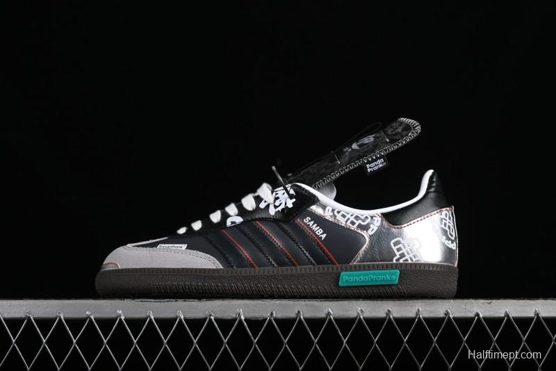 Adidas Originals Samba OG Low Top Casual Sneakers with Panda Mischief Design - IG1024
