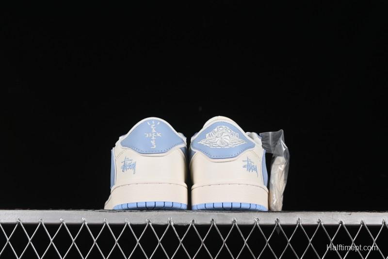 Nike Travis Scott x Fragment Design x Air Jordan 1 Low OG SP AJ1 Retro Sneakers - DM6688-609