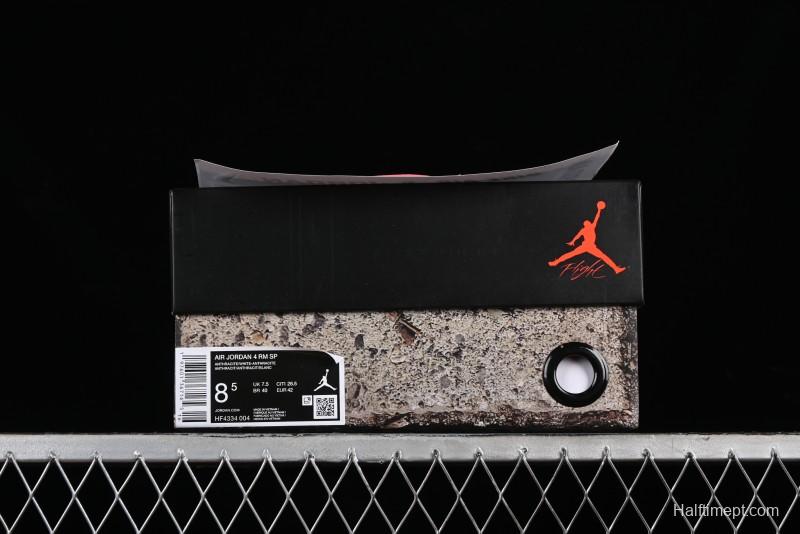 Nike Air Jordan 4 Remastered Retro Sneakers with Suede and Textile Upper - HF4334-004