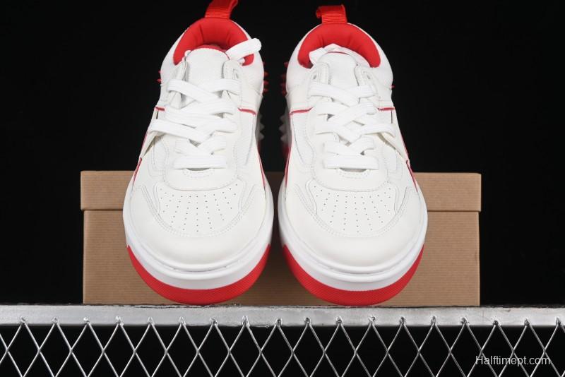 Christian Louboutin Astroloubi Comfortable Fashion Low-Top Sneakers White Red - X.D4