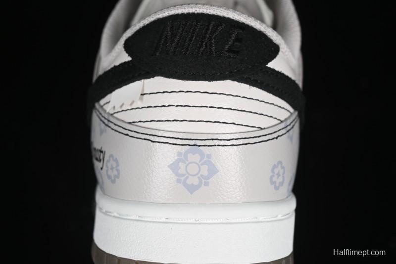 Nike Dunk Low Retro Casual Sneakers with Ancient Tang Print Design - FJ4188-001