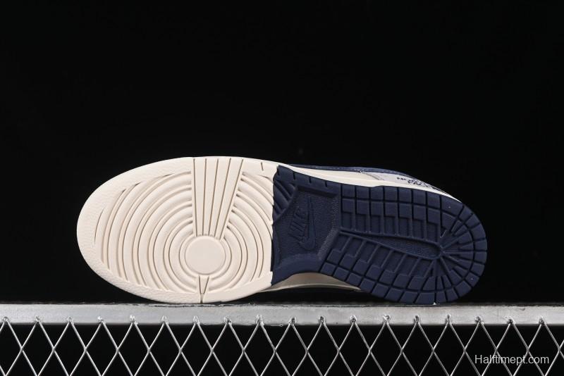 Nike SB Dunk Low The North Face Collaboration - Grey Pig Eight Blue Hook Anniversary High-End Custom Low-Top Casual Skate Shoes - SJ1089-010