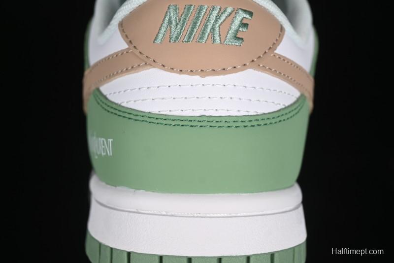 Nike SB Dunk Low YSL Series - White Green Brown Swoosh Anniversary High-End Custom Low-Top Casual Sneakers - GF2409-169