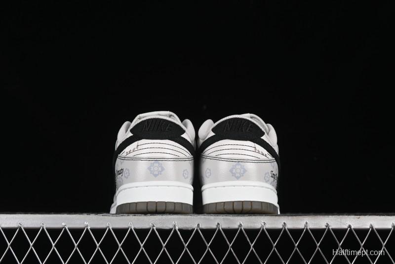 Nike Dunk Low Retro Casual Sneakers with Ancient Tang Print Design - FJ4188-001