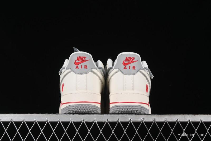 Nike Air Force 1 '07 Low UN Collaboration - Beige Silver Trim Lace-Up Casual Sneakers - SJ1198-500