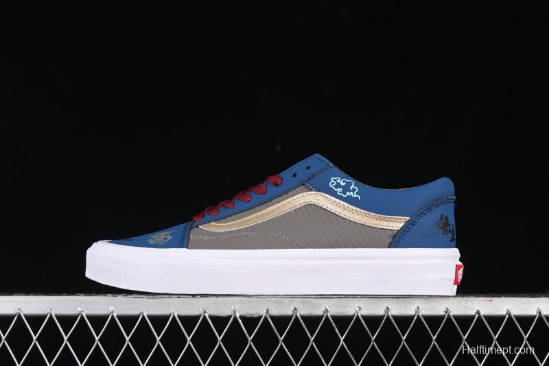 Vans Old Skool Black Wukong Themed Low-Top Retro Skate Shoes - VN0A45JCGIE