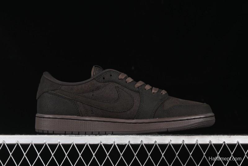 Nike Travis Scott x Air Jordan 1 Low OG AJ1 Collaboration Reverse Swoosh Sneakers - DM7866-202