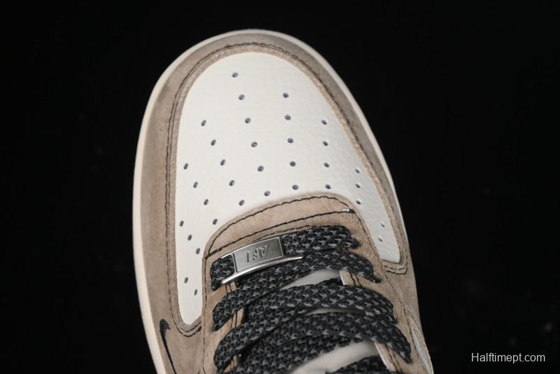 Nike Air Force 1'07 Low Stussy Collaboration - Milk Tea Low Top Casual Sneakers - XZ6188-999