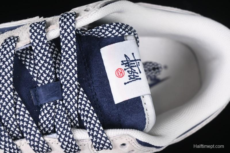 Nike SB Dunk Low Stussy Collaboration - Light Blue Pig Anniversary High-End Custom Low-Top Casual Skate Shoes - XX2025-528