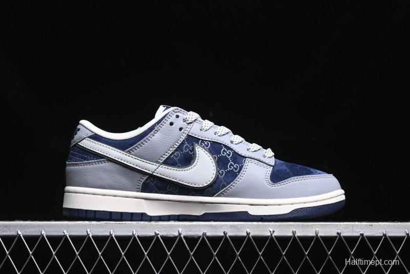 Nike SB Dunk Low Gucci Collaboration - Small Bee Pattern White Swoosh Anniversary High-End Custom Low-Top Casual Sneakers - FC1688-195