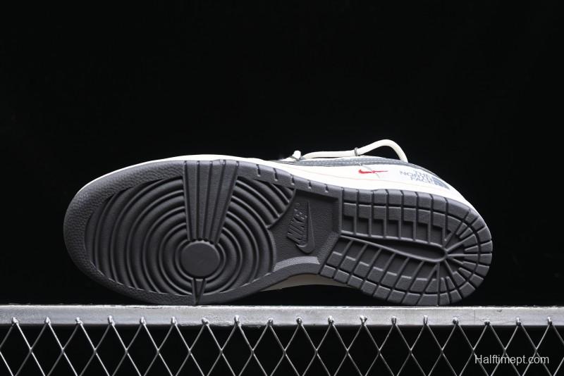 Nike SB Dunk Low The North Face Supreme Collaboration Strap Patch Grey Hook Low-Top Casual Skate Shoes - YX5066-253