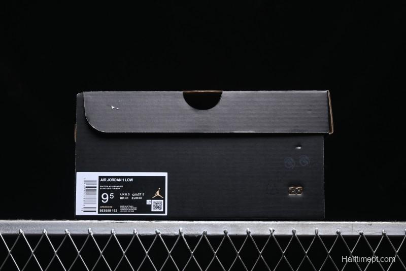 Nike Air Jordan 1 Low AJ1 Retro Casual Sneakers in Black/Brown - 553558-152