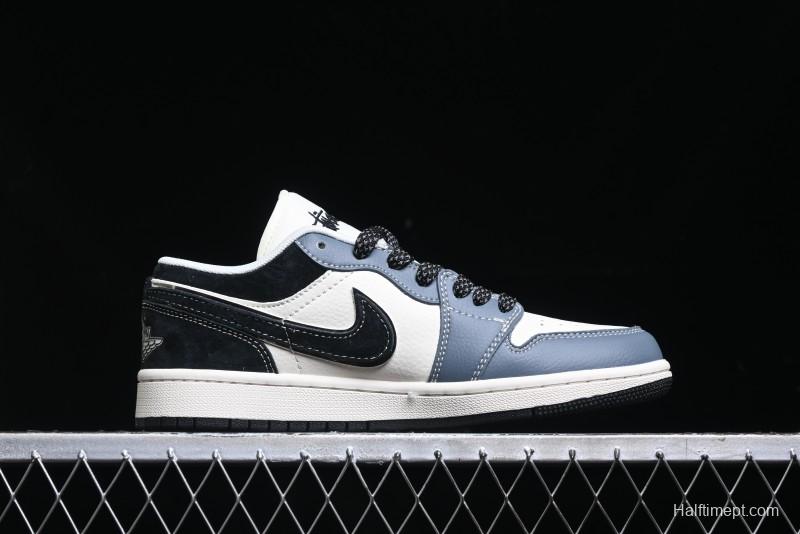 Nike Air Jordan 1 Low Stussy Collaboration Retro Basketball Shoes - XX3318-505