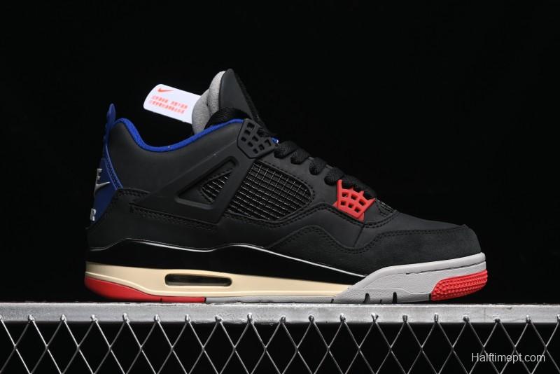 Nike Air Jordan 4 Retro Sneakers in Black, Blue and Neutral Grey - FV5029-003