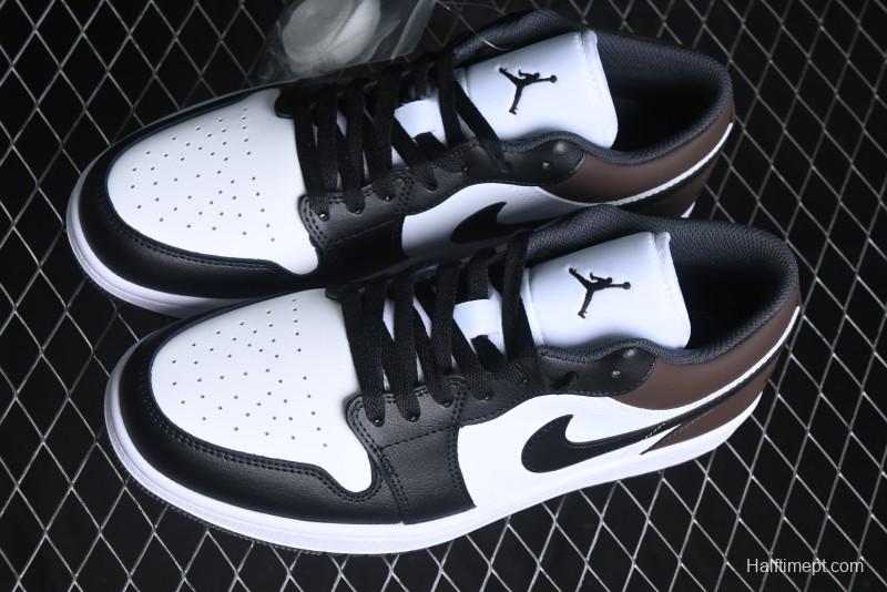 Nike Air Jordan 1 Low AJ1 Retro Casual Sneakers in Black/Brown - 553558-152
