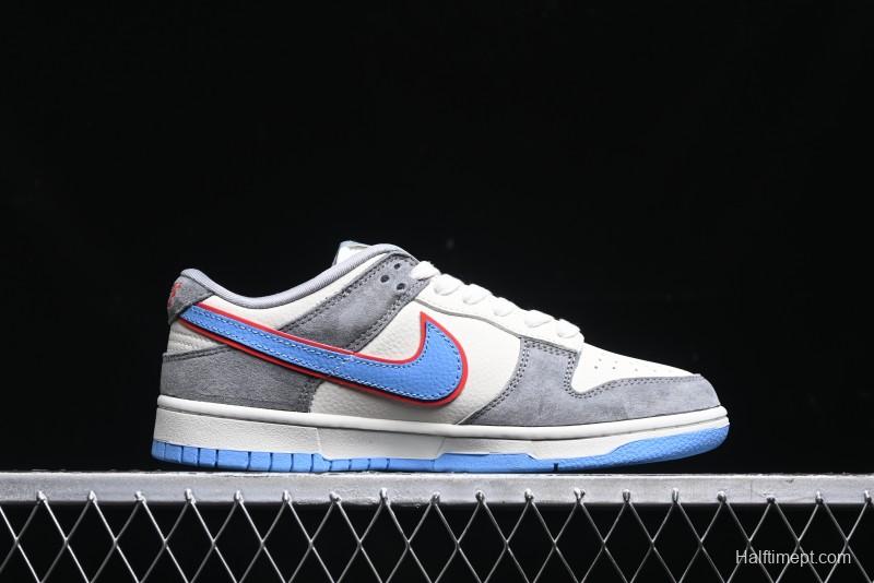 Nike SB Dunk Low Supreme Collaboration Anniversary Custom Low-Top Casual Skate Shoes - KK1333-010