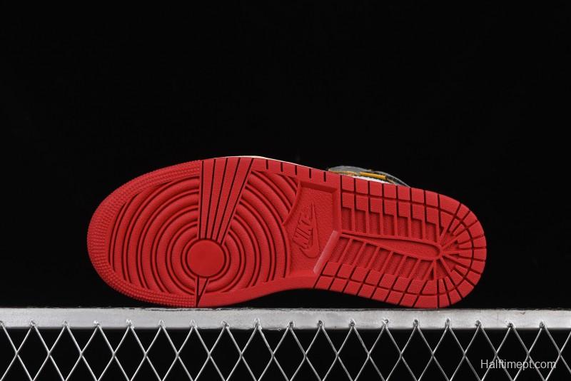 Nike Union x Air Jordan 1 Retro High Basketball Shoes with Chicago-Inspired Colorway - HV8563-600