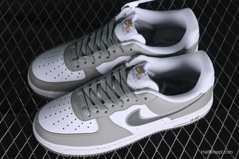 Nike Air Force 1'07 Low Grey Silver Splatter Casual Sneakers - MK5639-889