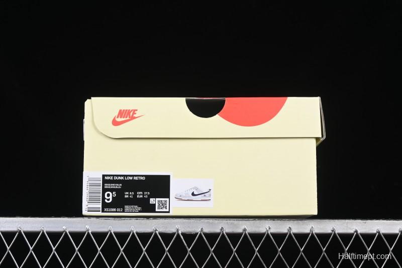 Nike SB Dunk Low Stussy Collaboration Blue Swoosh Gum Sole Anniversary Custom Low-Top Casual Sneakers - XS1086-012