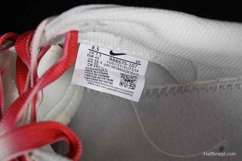 Supreme x Nike SB Dunk Low Anniversary Custom White Red Colorway Low-Top Casual Skate Shoes - BB8657-107