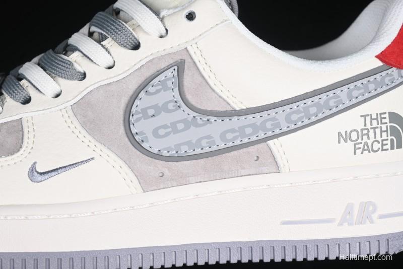 Nike Air Force 1 '07 Low The North Face x CDG Retro Casual Sneakers with Full-Length Air Cushion - DM6688-049