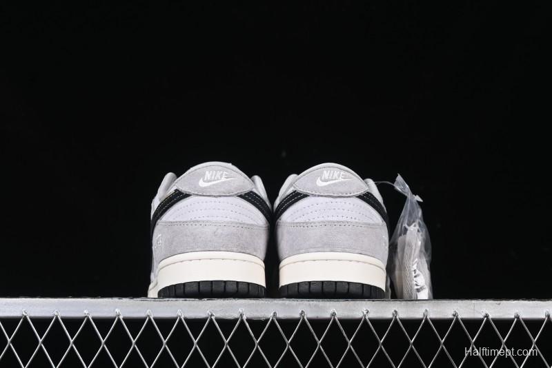 Nike SB Dunk Low Stussy Collaboration - Black Swoosh Anniversary Custom Low-Top Casual Skate Shoes - XX3168-069
