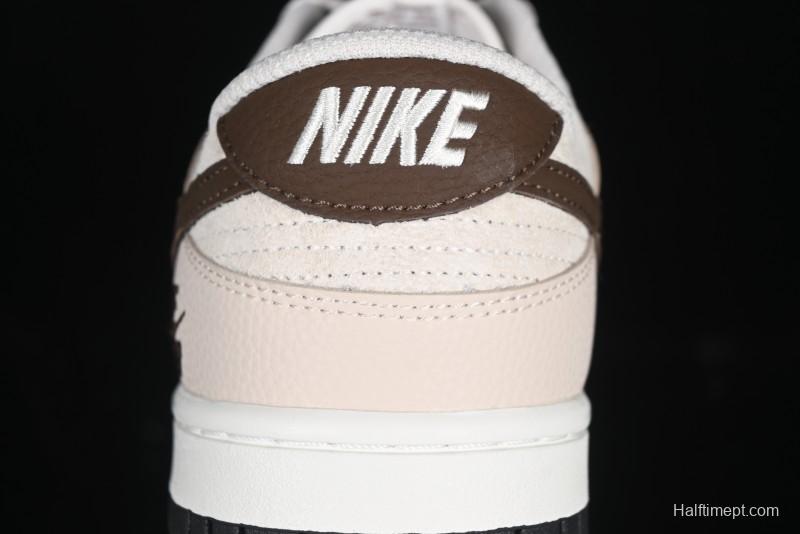 Nike SB Dunk Low Burberry Collaboration Patch Brown Swoosh Anniversary Custom Low-Top Casual Skate Shoes - DJ2024-088