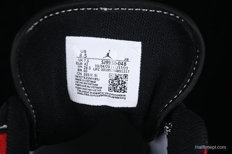 Nike Air Jordan 1 Low Stussy Collaboration - Black Red Custom High-End Retro Basketball Shoes - SJ9950-048